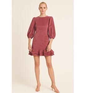 byTIMO Corduroy Flounce Mini Dress XXS Red NEW